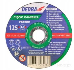 Dedra Tarcza do cięcia kamień 125x1,5 Dedra F13422