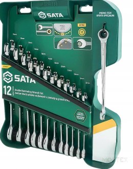 SATA 09066 Zestaw kluczy 12szt + tarcze inox 125x1