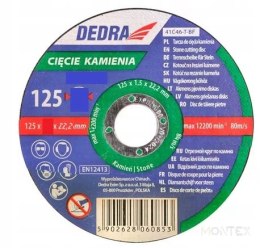 Dedra Tarcza do cięcia kamień 125x3,0 Dedra F13424