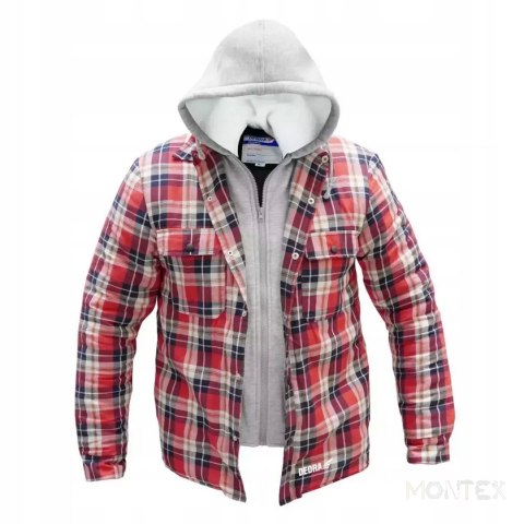 Bluza flanelowa ocieplana kaptur DEDRA BH63KF-L