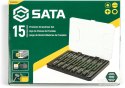 SATA Zestaw 15 wkrętaków micro PH,TX, HEX, Płaskie ST09317SJ